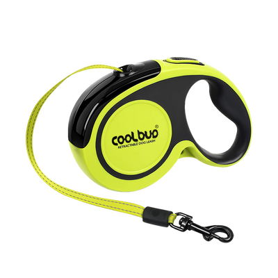 360 Degree Tangle Free Heavy Duty Retractable Dog Walking Leash with Anti-Slip Handle, 16 ft Strong Nylon Tape Ribbon, One Button Brake Pause Lock