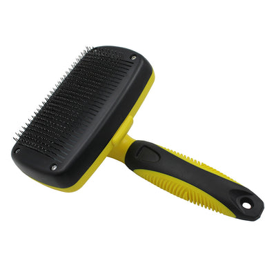 Pet Self Cleaning Slicker Brush DeShedding Tool for Dogs Cats Rabbits of All Sizes & Hair Length Pet Shedding Grooming Tools