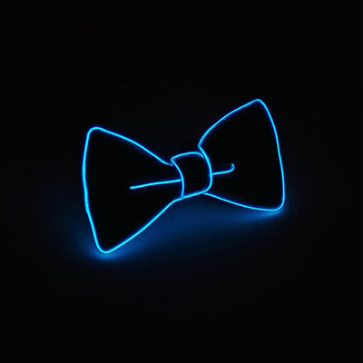 LED Bow Tie Adjustable Neon Light Up Bow Tie, Novelty Party Favor LED Tie Glowing Luminous Tie