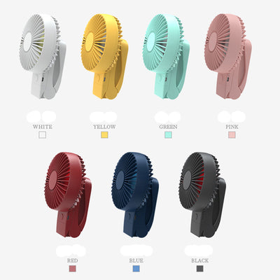 Portable Handheld Fan USB Rechargeable Mini Desk Fans Foldable Rotatable Clip On USB Fan