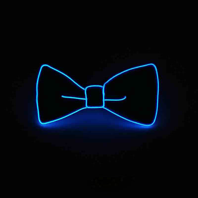 LED Bow Tie Adjustable Neon Light Up Bow Tie, Novelty Party Favor LED Tie Glowing Luminous Tie