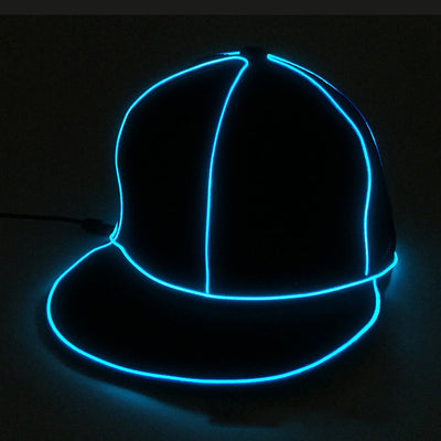 Novelty Light Up Flashing Hat DJ Rave Concert Party Luminous LED Baseball Cap
