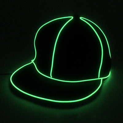 Novelty Light Up Flashing Hat DJ Rave Concert Party Luminous LED Baseball Cap