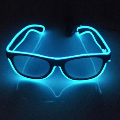 Light Up LED Glasses Novelty Luminous Glasses Adjustable EL Wire Neon Rave Eyeglasses