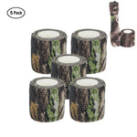 5-Pack Camo Wrap Tape Military Army Camouflage Tape Self-adhesive Protective Stretch Bandage Roll