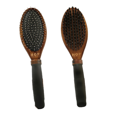 Double-Sided Pin & Bristle Brushes for Dogs & Cats, Pets Grooming Comb with Wooden/Bamboo Handle, Cleaning Pets Shedding and Dirt for Long Hair & Short Hair, Deshedding Tool
