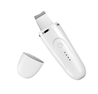 Facial Skin Scrubber Blackhead Remover, Ultrasonic Pore Cleansing Acne Spatula, USB Rechargeable Comedone Extractor Facial Exfoliation Lifting Tool