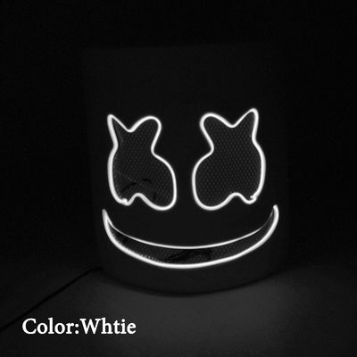 LED DJ Mask Novelty Luminous Face Mask Full Head EL Wire LED Light Up Mask for Festival Music Rave Party