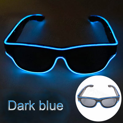 Wireless LED Luminous Glasses USB Rechargeable LED Light Up Eyeglasses Rave Party Glowing Sunglasses